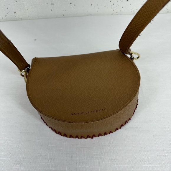 Danielle Nicole Beige Pebbled Vegan Leather Crossbody - Picture 5 of 14